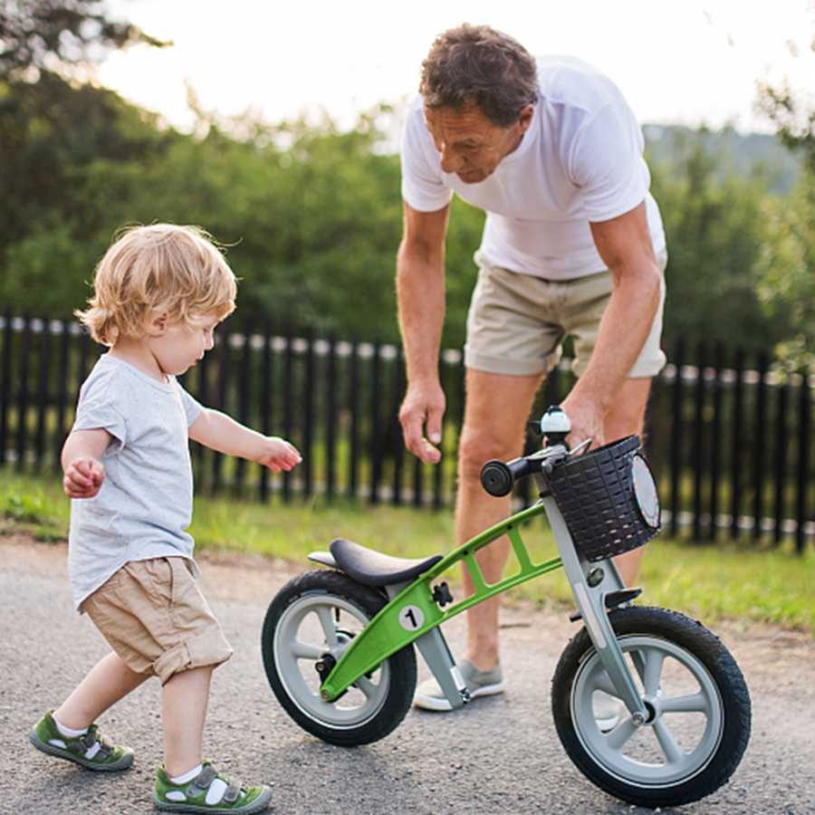 Children learn how to ride